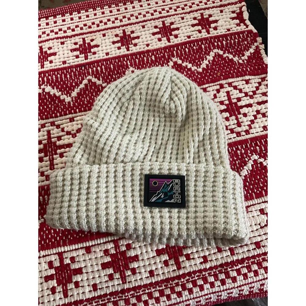 Burton Cream  Waffle Knit Beanie Hat OS